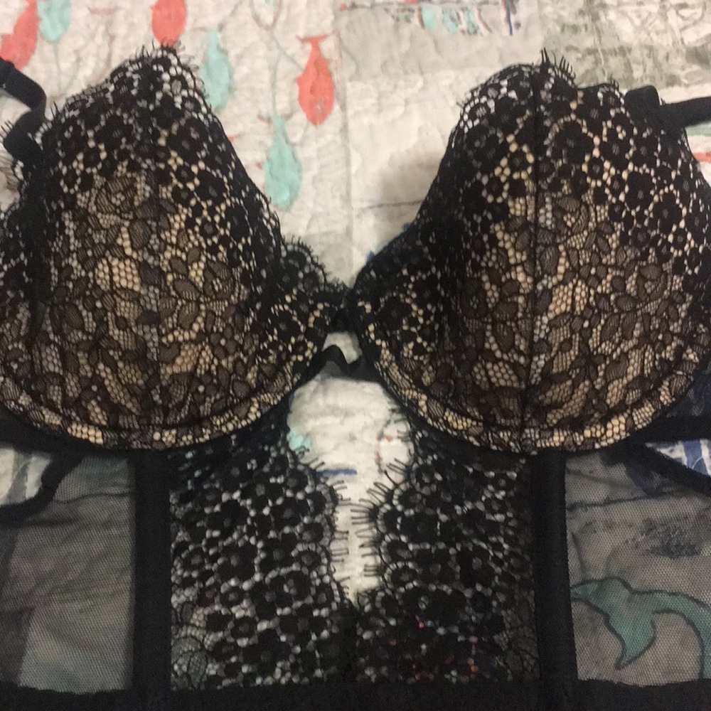 Victoria Secret Black Lacey Corset